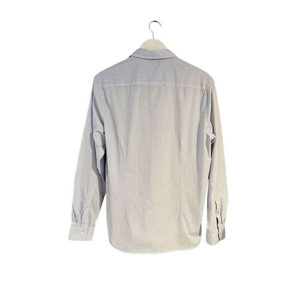 BlackBerry’s white and blue checked slim fit button down shirt - XL - Picture 3 of 9